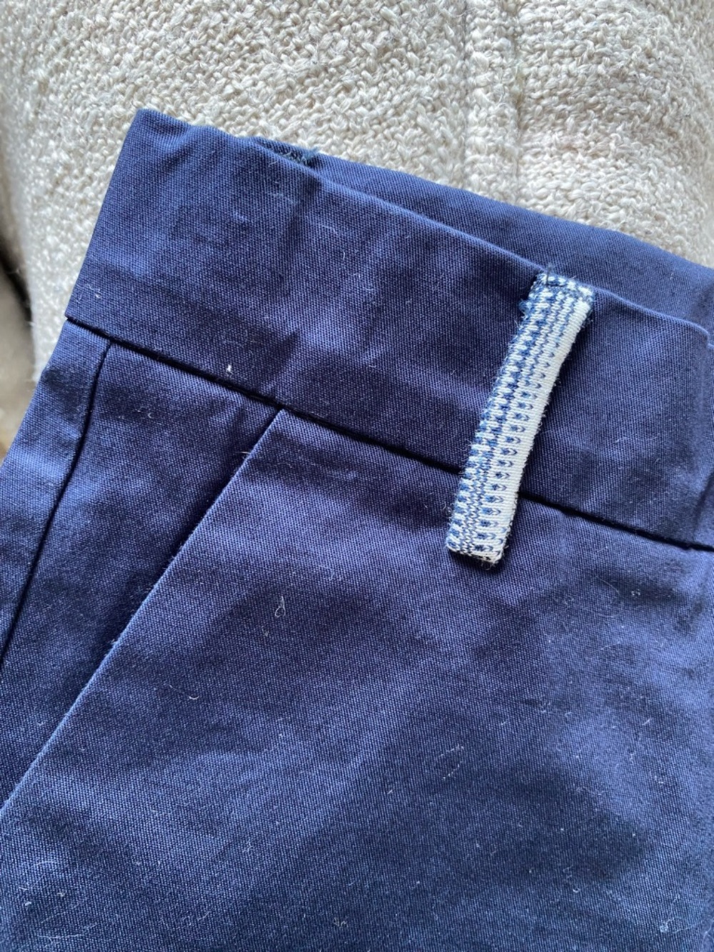 Designer Navy Straight-Leg Pants - Picture 6 of 6